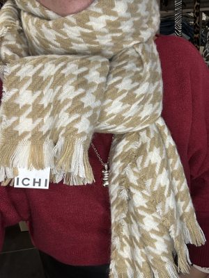 Echarpe camel et beige